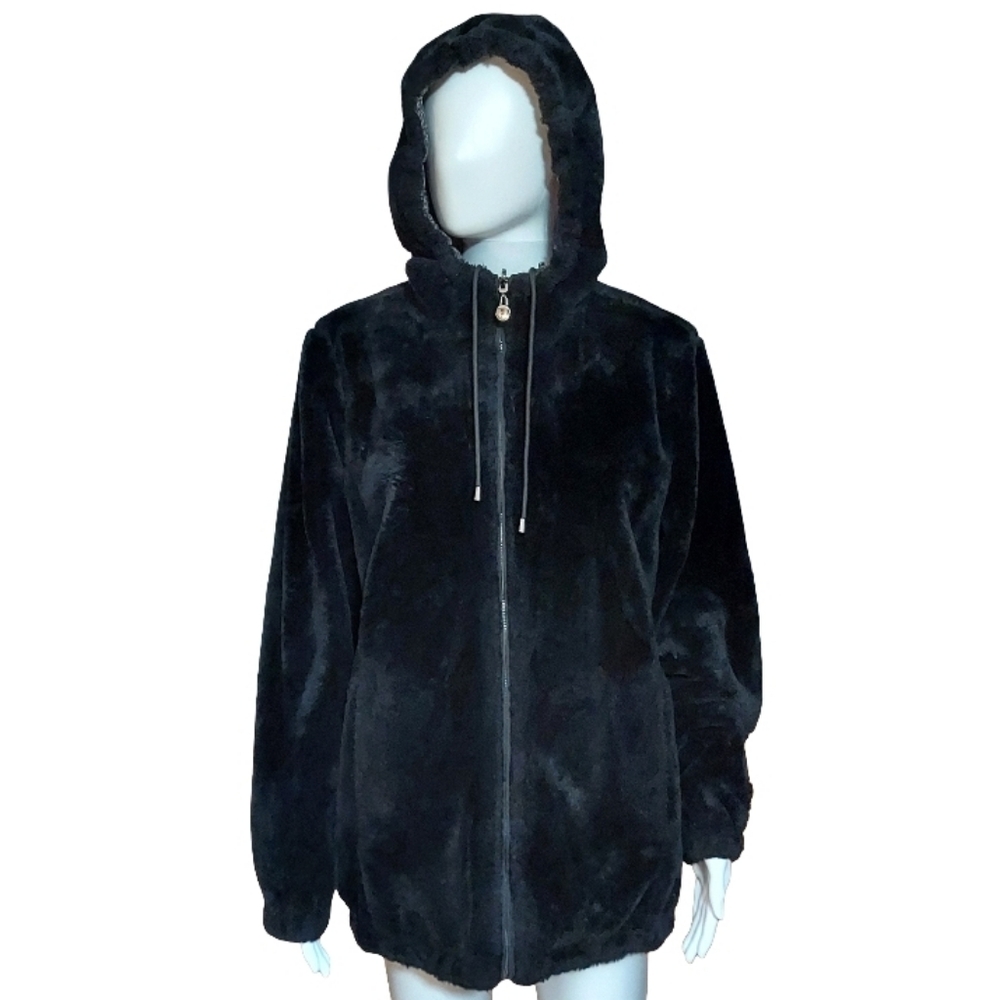 Laurier & Co Montreal Reversible Faux Fur Hooded Blouson Jacket